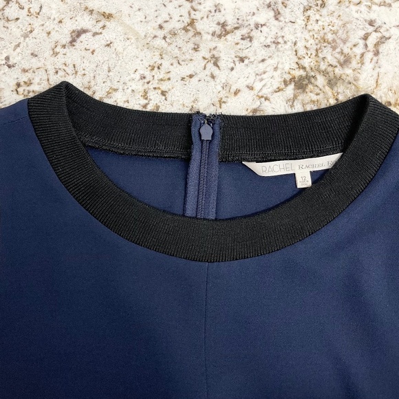 SALE! Rachel Roy Striking Orange & Navy Color Block Pullover Shift Dress~Size 12 - Picture 6 of 7